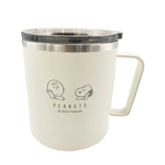 【SNOOPY】スヌーピー　蓋付きステンレスマグ WT リラックスタイム SN&CB
