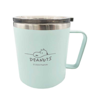 【SNOOPY】スヌーピー　蓋付きステンレスマグ BL デスク