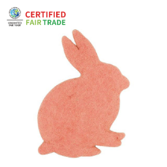 キッチン鍋敷き　ラビット ピンク