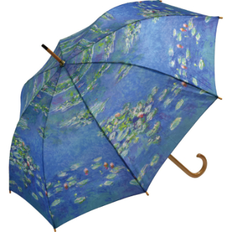 名画木製ジャンプ傘（モネ「睡蓮Ⅱ」）