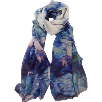 名画ストール（モネ「睡蓮」）