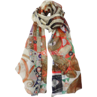 名画ストール（クリムト「抱擁」）