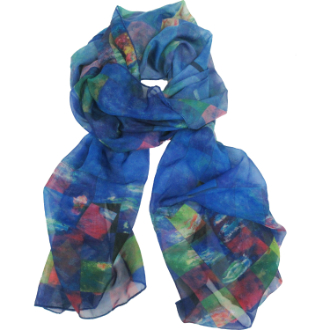 名画モザイクアートシリーズ　～ストール～（モネ「睡蓮」）