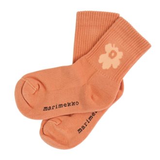 【marimekko】マリメッコ　ソックス　Puikea Unikko One Short　ピーチ　34-36