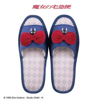 魔女の宅急便 あこがれリボン スリッパ ネイビー