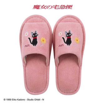 魔女の宅急便 花さんぽ 大人用 スリッパ ピンク