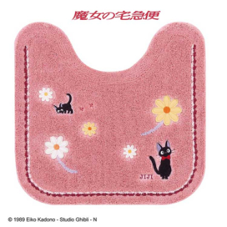魔女の宅急便 花さんぽ トイレマット ピンク