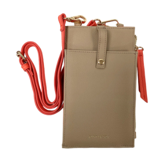 【RHYTHM BOX】リズムボックス　サコッシュ　モカ×オレンジ