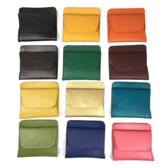 [クイックセット]  牛床革 ボックス型 小銭入れ（12ケ）