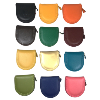 [クイックセット]  牛床革 半円型 小銭入れ（12ケ）