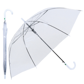 [クイックセット]  60cm ビニール 白手元 ジャンプ傘（60本）