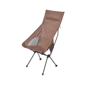 〔peace park〕ポータブルアルミチェア　ハイBROWN