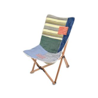 〔peace park×Vroom〕フォールディングパッチワークチェアミディアム　MULTI