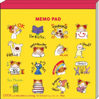 ココちゃん スクエアメモ RYN-1037