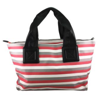 【B-Style】ナイロントートバッグ　ボーダーPINK