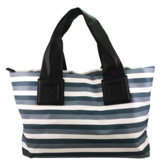 【B-Style】ナイロントートバッグ　ボーダーNAVY