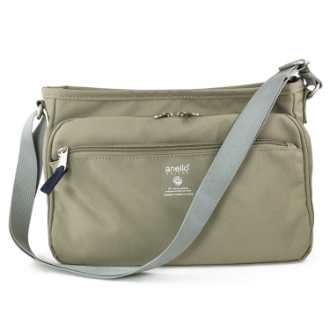 【anello】アネロ GRANDE　CABIN 多機能ショルダーバッグ　グレーベージュ