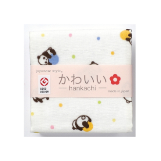 ハンカチ　かわいい コロコロパンダ