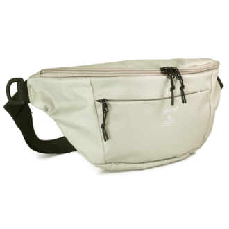 【anello】アネロ GRANDE　軽量はっ水 ボディバッグ　ライトベージュ