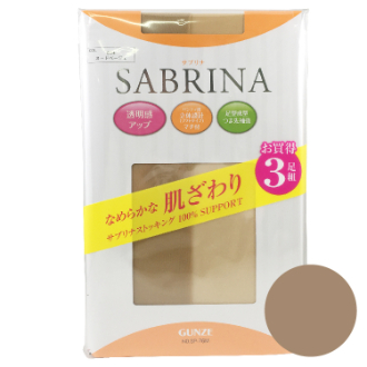 【SABRINA】サブリナ　なめらかな肌ざわり 3足組　SP76　ヌードベージュ　L-LL