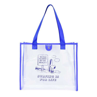 【SNOOPY】スヌーピー　クリアトートＬ  BLサーフ
