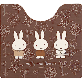 ミッフィー ラインアート PVCトイレマット 約55×60cm