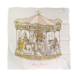 【Atelier Choux】アトリエシュー　ライトブランケット おくるみ　カレ Carre　carousel-pk