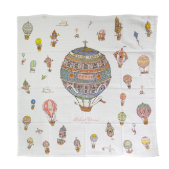 【Atelier Choux】アトリエシュー　ライトブランケット おくるみ　カレ Carre　hotairballoons