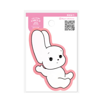 クリエイターズサーカス ステッカー　寝転ぶシラタマ