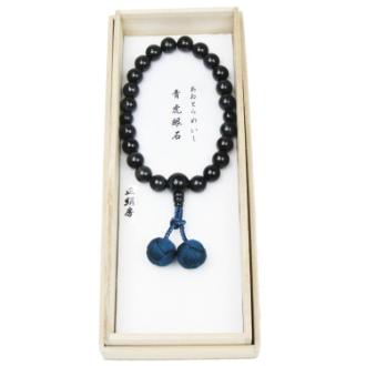 念珠 男性用 青虎目石(あおとらめいし)