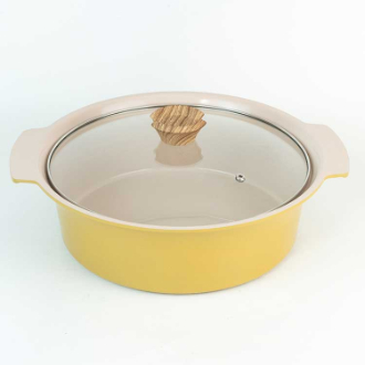 アルモンデ IH対応卓上鍋 27cm イエロー