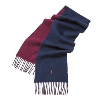 ポロラルフローレン マフラー リバーシブル ネイビー ワインレッド メンズ レディース ユニセックス POLO RALPH LAUREN PC0455  433 CLASSIC REVERSIBLE SCARF NEWPORT NAVY HARVARD WINE -  【AXES（アクセス）ギフトモール店】- プレゼント＆ギフトのギフトモール