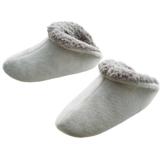 足ぬくボアスリッポン グレー