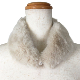 【RHYTHM BOX】リズムボックス　エコファー プチマフラー　アイボリー