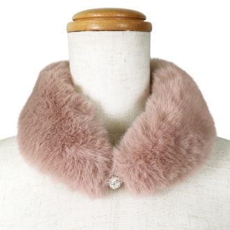 【RHYTHM BOX】リズムボックス　エコファー プチマフラー　ピンク