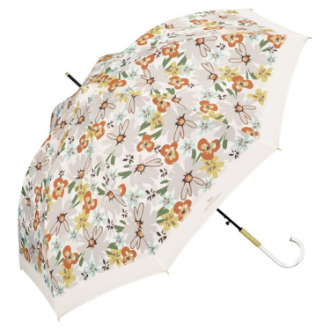 【WPC】雨長傘 ブルーミングフラワー　オフ