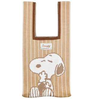 【SNOOPY】スヌーピー ニットミニトート BR