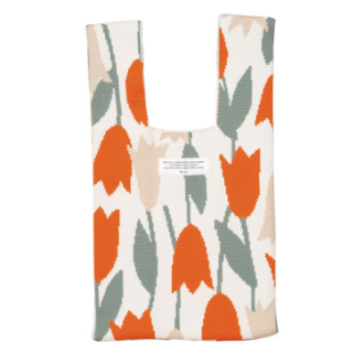 【WPC】ニットトートバッグ　ブルーミングチューリップレッド