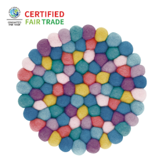 ポコポコ 鍋敷き　ラウンド　ダークブルー