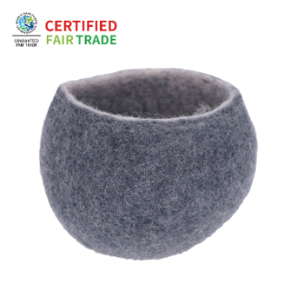 ラウンド・スモールバスケット　グレー