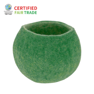 ラウンド・スモールバスケット　グリーン