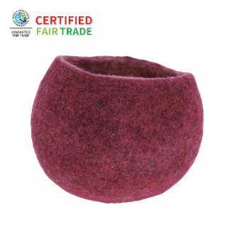 ラウンド・スモールバスケット　ピンク