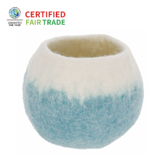 ラウンド・スモールバスケット　グラデーションブルー