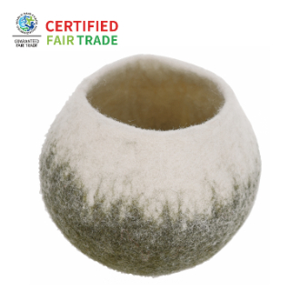 ラウンド・スモールバスケット　グラデーショングレー