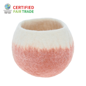 ラウンド・スモールバスケット　グラデーションピンク