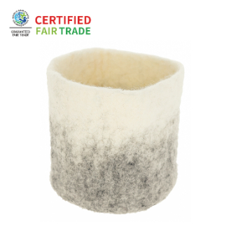 シリンダー・スモールバスケット　グレーグラデーション