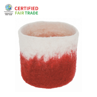 シリンダー・スモールバスケット　ピンクグラデーション