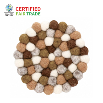 ポコポコ コースター　ブラウン2