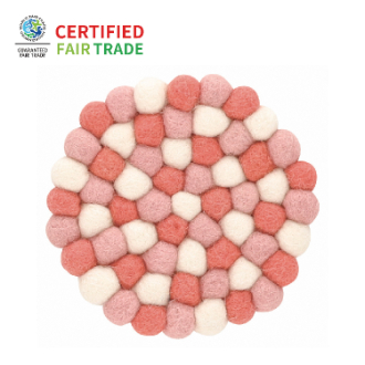 ポコポコ コースター　ライトピンク2