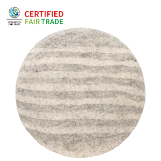 チェアシート　ストライプ グレー